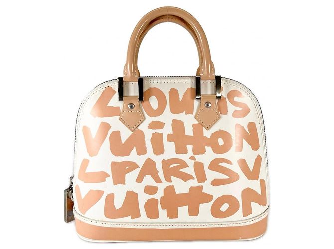 Borsa Louis Vuitton Graffiti Stephen Sprouse Alma MM Beige - vista 2