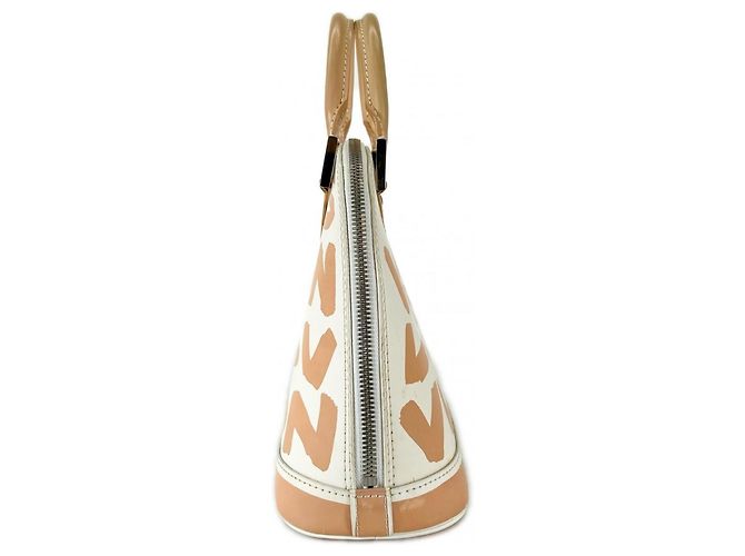 Borsa Louis Vuitton Graffiti Stephen Sprouse Alma MM Beige - vista 3