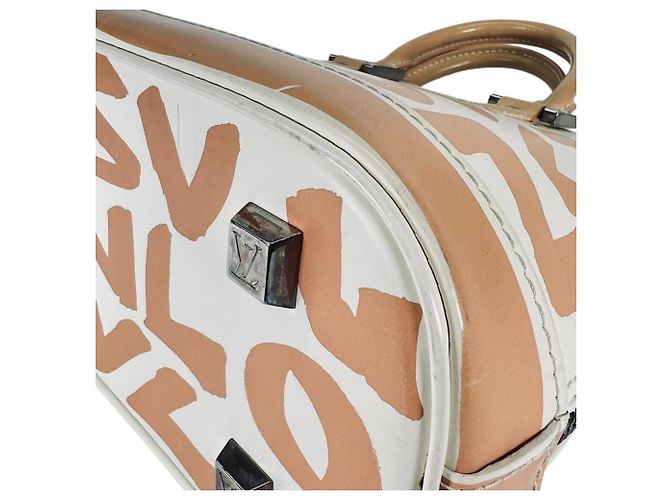 Borsa Louis Vuitton Graffiti Stephen Sprouse Alma MM Beige - vista 6