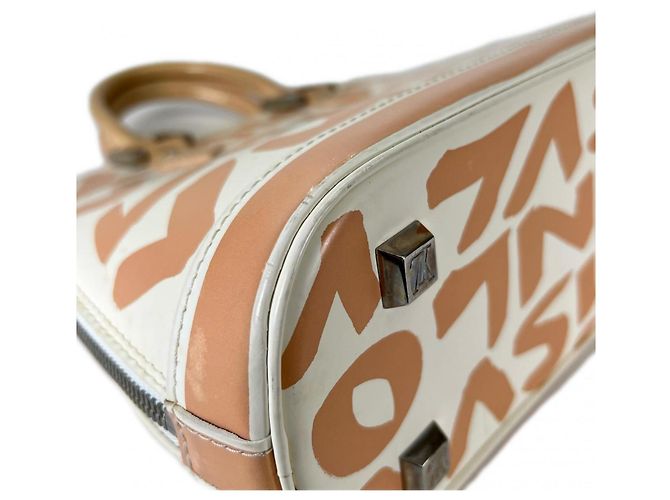 Borsa Louis Vuitton Graffiti Stephen Sprouse Alma MM Beige - vista 7