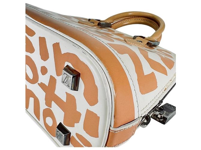 Borsa Louis Vuitton Graffiti Stephen Sprouse Alma MM Beige - vista 8