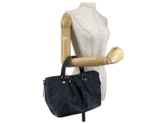 Borsa Louis Vuitton Monogram Empreinte Marisane PM Nero - vista 16