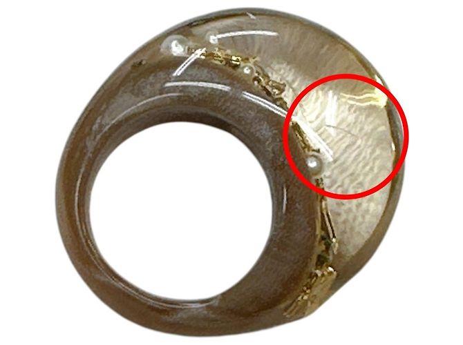 Anello a fascia marrone e oro Louis Vuitton D'oro - vista 8