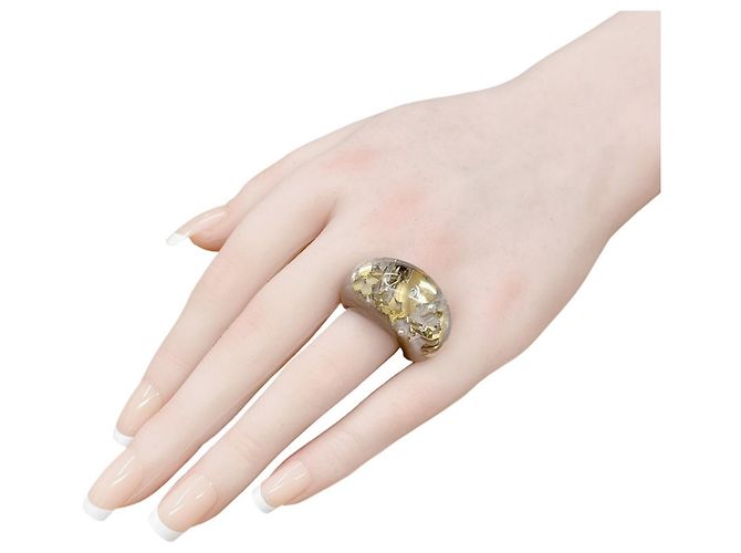 Anello a fascia marrone e oro Louis Vuitton D'oro - vista 9