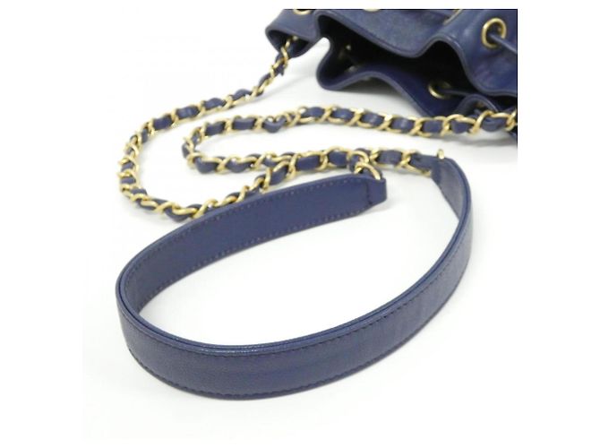 Borsa a tracolla Chanel Deauville Line AS1045 Blu - vista 8