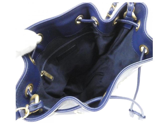 Borsa a tracolla Chanel Deauville Line AS1045 Blu - vista 9