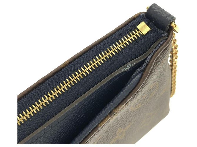 Clutch con tracolla Louis Vuitton Monogram Pallas Marrone Rosso Monogramma - vista 4