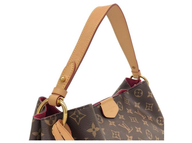 Borsa a Spalla Louis Vuitton Monogram Graceful PM M43701 Marrone Beige - vista 6