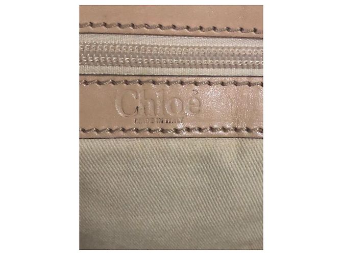 Borsa Chloé Paddington in tela beige e pelle Marrone - vista 8