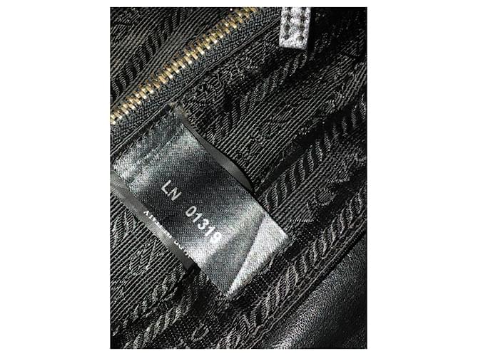 Jacquard Prada Clutch Nylon e Pelo di Vitello Leopardata Nero Stampa leopardo - vista 10