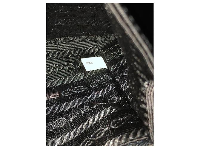 Jacquard Prada Clutch Nylon e Pelo di Vitello Leopardata Nero Stampa leopardo - vista 7