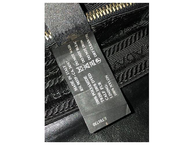 Jacquard Prada Clutch Nylon e Pelo di Vitello Leopardata Nero Stampa leopardo - vista 8