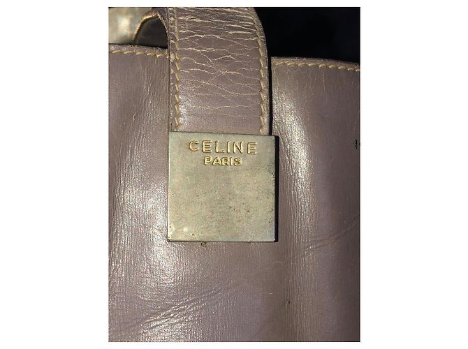 Céline Celine Borsa a secchiello in pelle taupe - vista 5