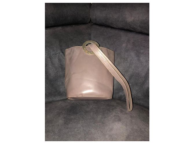 Céline Celine Borsa a secchiello in pelle taupe - vista 7