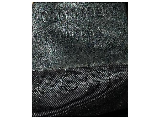 Gucci Borsa Hobo in tela nera e pelle Nero - vista 8