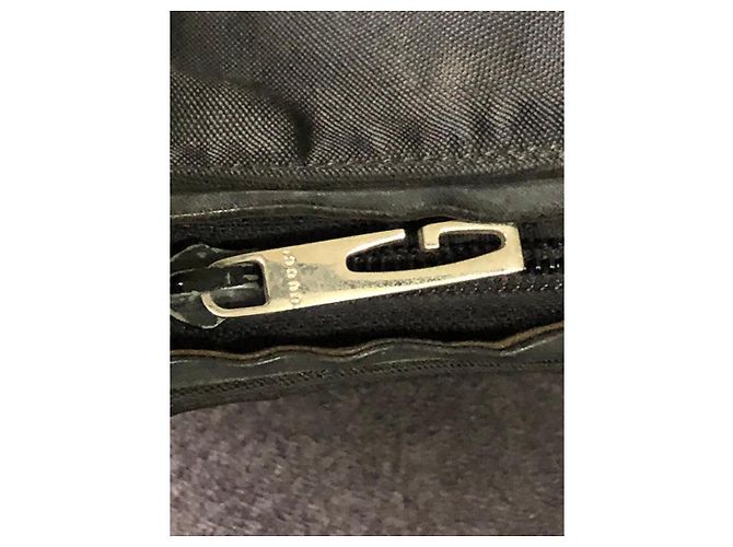 Gucci Borsa Hobo in tela nera e pelle Nero - vista 9