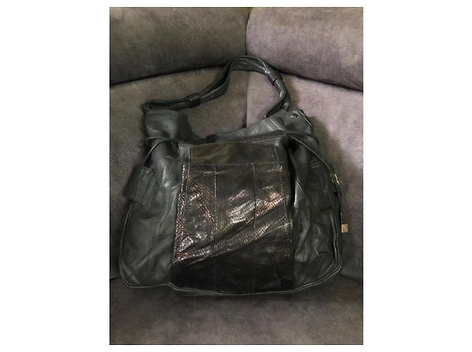 See by Chloé Hobo-Tasche Leder Schwarz Python - Ansicht 7