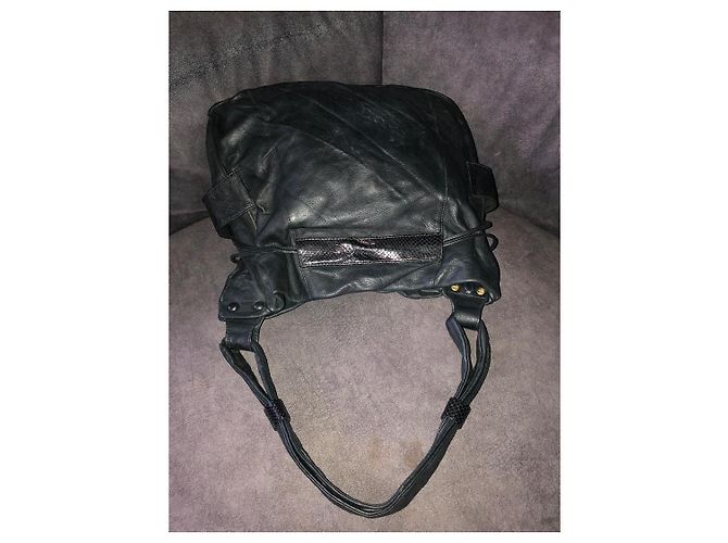 See by Chloé Hobo-Tasche Leder Schwarz Python - Ansicht 8