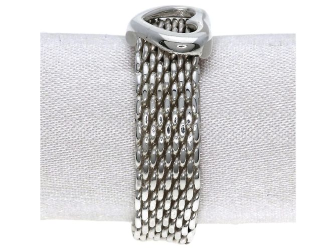 Tiffany & Co. Somerset Heart Mesh Ring Silber - Ansicht 3