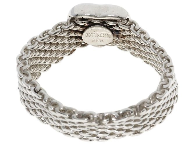 Tiffany & Co. Somerset Heart Mesh Ring Silber - Ansicht 4