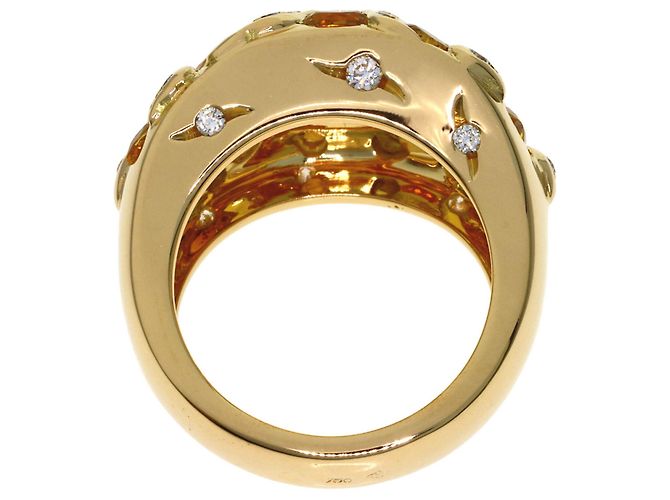 Anello Chanel Sun Motif in zaffiro giallo e diamante D'oro - vista 4