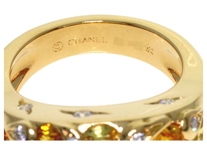 Anello Chanel Sun Motif in zaffiro giallo e diamante D'oro - vista 5
