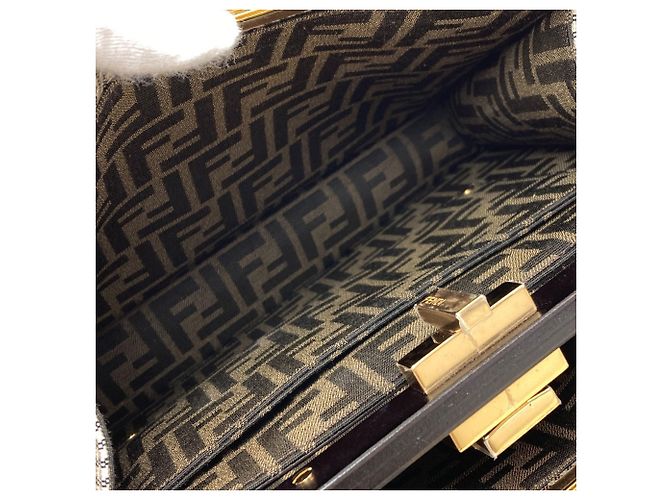 Borsa Fendi Peekaboo I.U Medium Marrone - vista 5
