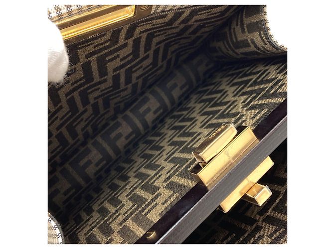 Borsa Fendi Peekaboo I.U Medium Marrone - vista 6