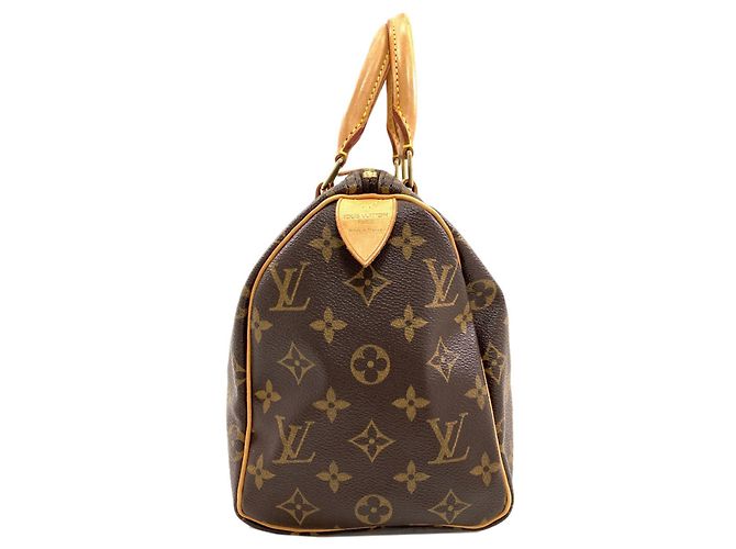 Borsa Louis Vuitton M41528 Speedy 25 Marrone Monogramma - vista 3