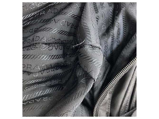 Borsa a tracolla in nylon nero Prada - vista 10