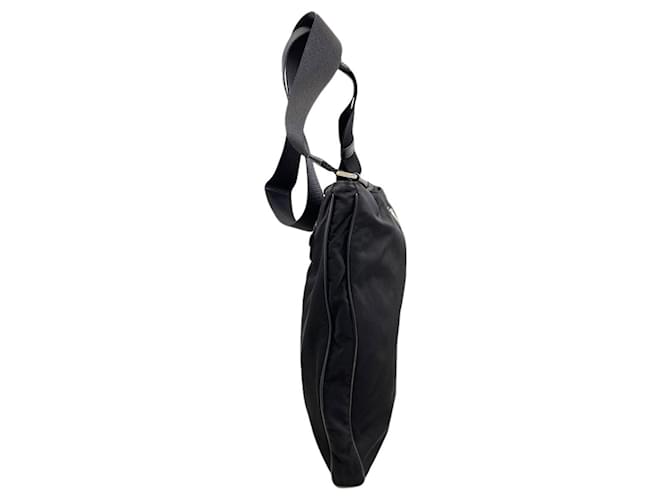 Borsa a tracolla in nylon nero Prada - vista 3