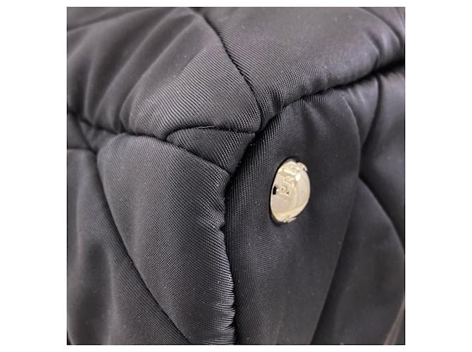 Borsa Tote Trapuntata Prada Nero - vista 18
