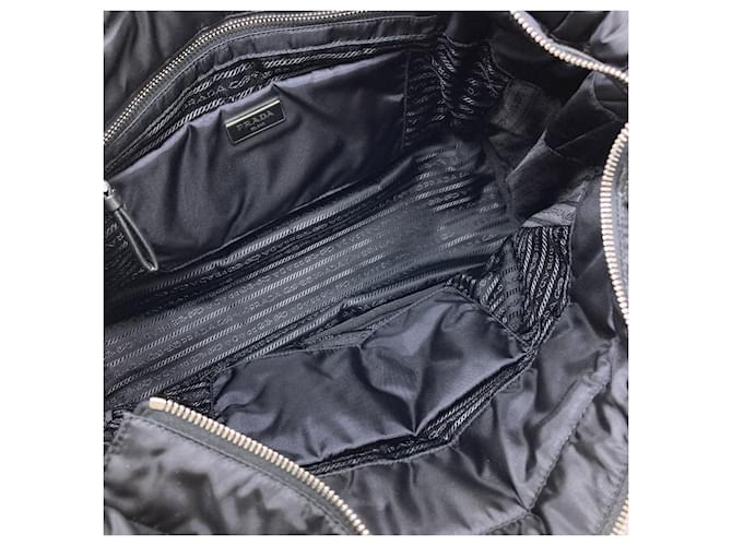 Borsa Tote Trapuntata Prada Nero - vista 5