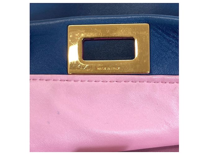 Borsa 2-Way Fendi Peekaboo Mini Blu Porpora - vista 13