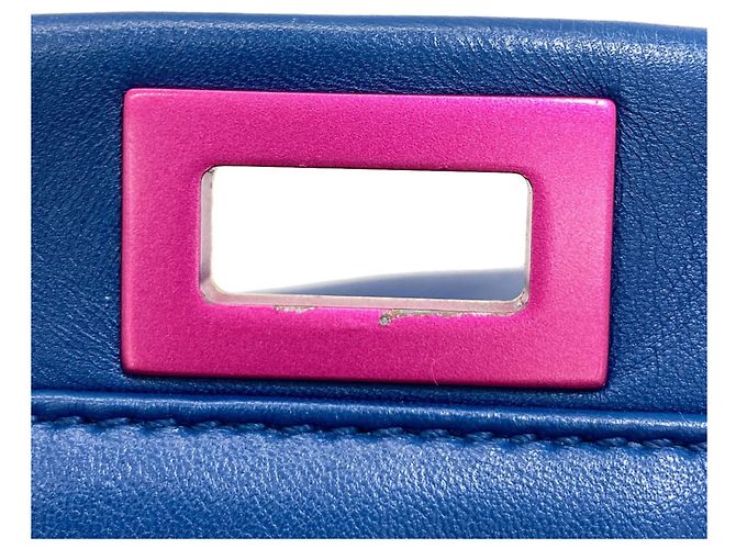 Borsa 2-Way Fendi Peekaboo Mini Blu Porpora - vista 17