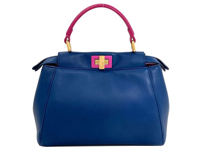 Borsa 2-Way Fendi Peekaboo Mini Blu Porpora - vista 2