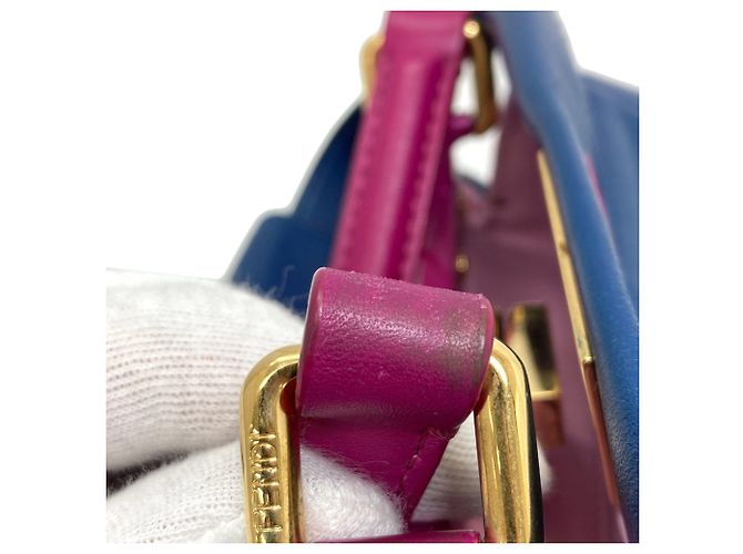 Borsa 2-Way Fendi Peekaboo Mini Blu Porpora - vista 24
