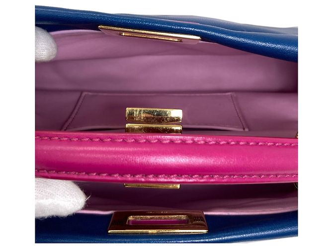 Borsa 2-Way Fendi Peekaboo Mini Blu Porpora - vista 5