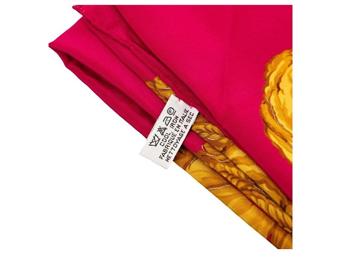 Chanel Camellia Coco Mark Seidentuch Pink Golden - Ansicht 7