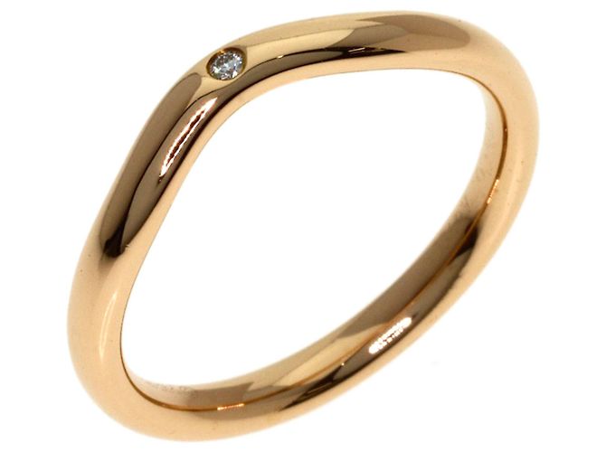 Anello Tiffany & Co. Curved Band in diamante e oro rosa 18K - vista 2