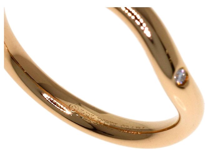 Anello Tiffany & Co. Curved Band in diamante e oro rosa 18K - vista 6