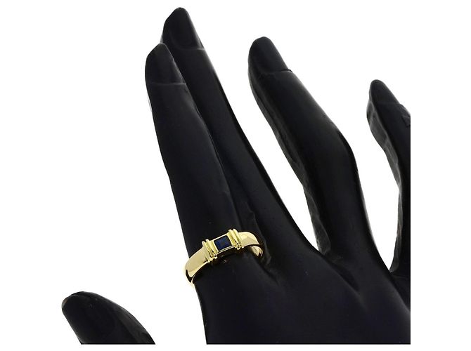Tiffany & Co. 18K Gelbgold Stacking-Ring mit Saphiren - Ansicht 6