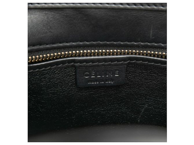 Céline Borsa Celine Luggage Nano Shopper Nero Bianco Beige - vista 5