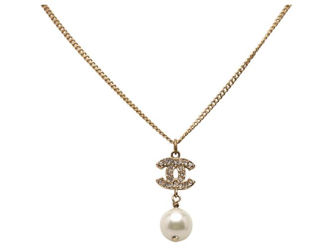 Collana Chanel Coco Mark placcata oro D'oro - vista 2