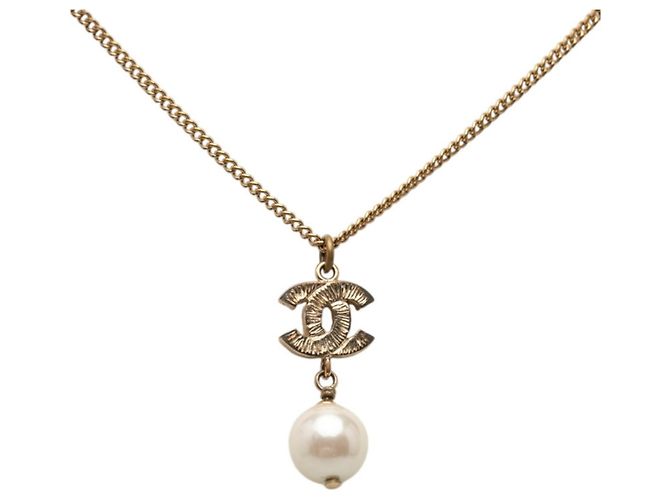 Collana Chanel Coco Mark placcata oro D'oro - vista 3
