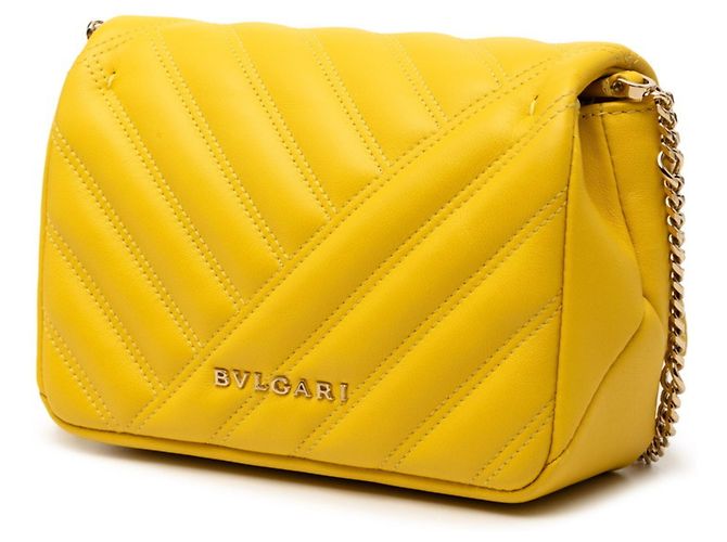 Bulgari Borsa a Spalla Bvlgari Serpenti Cabochon Chain Giallo - vista 2