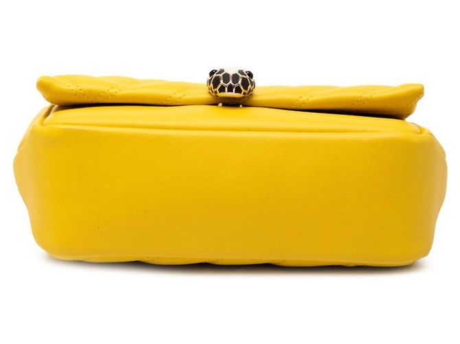 Bulgari Borsa a Spalla Bvlgari Serpenti Cabochon Chain Giallo - vista 3