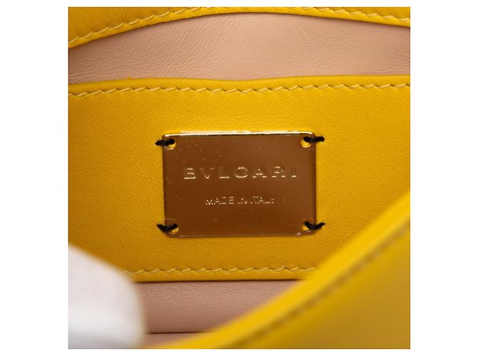 Bulgari Borsa a Spalla Bvlgari Serpenti Cabochon Chain Giallo - vista 5