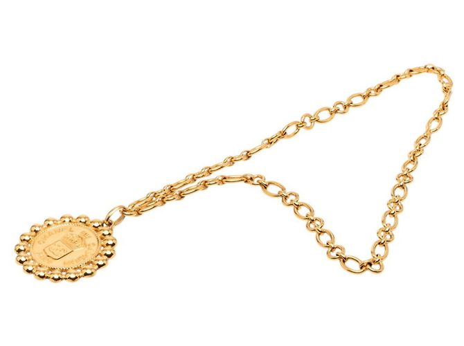 Collana Chanel Rue Cambon Vintage placcata oro D'oro - vista 3