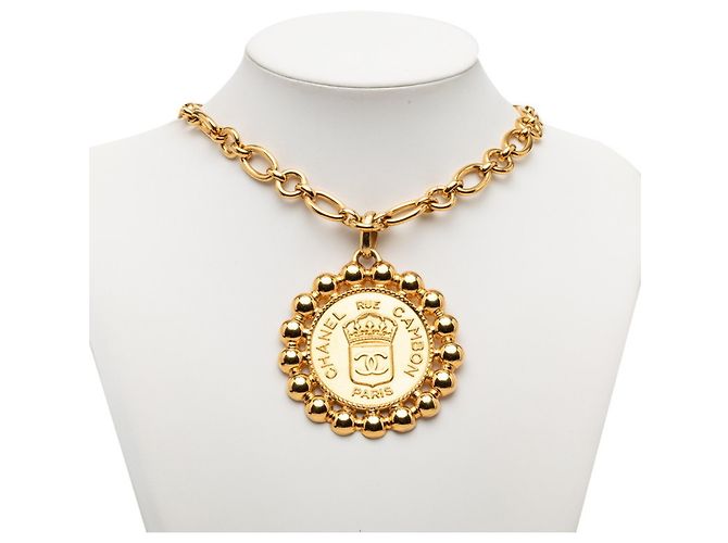 Collana Chanel Rue Cambon Vintage placcata oro D'oro - vista 6